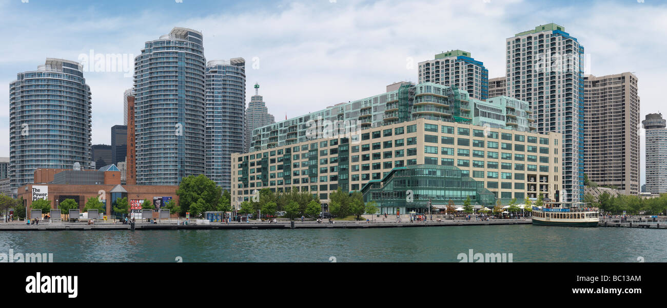 Panoramic view of Toronto Harbourfront with luxury condos Stock Photo