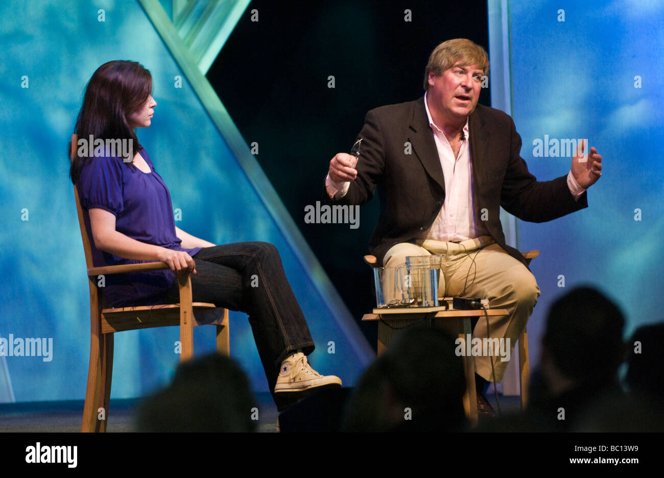 Ed Stourton BBC broadcaster pictured at Hay Festival 2009 Stock Photo