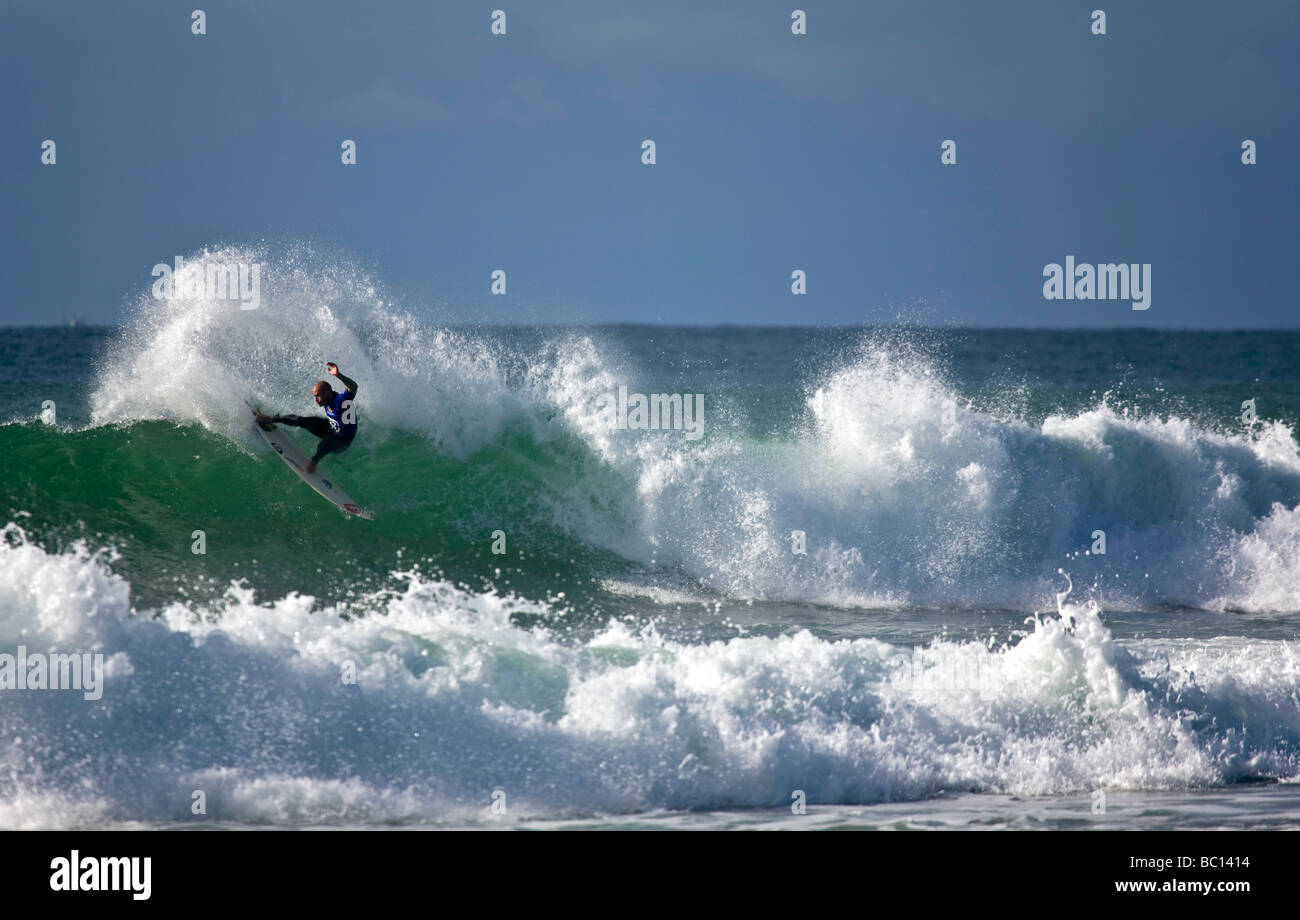 South Africa, Eastern Cape Province, surfing at Jeffrey's Bay, Kelly