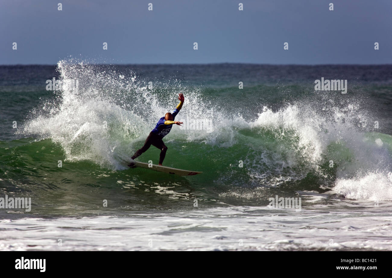 South Africa, Eastern Cape Province, surfing at Jeffrey's Bay, Kelly