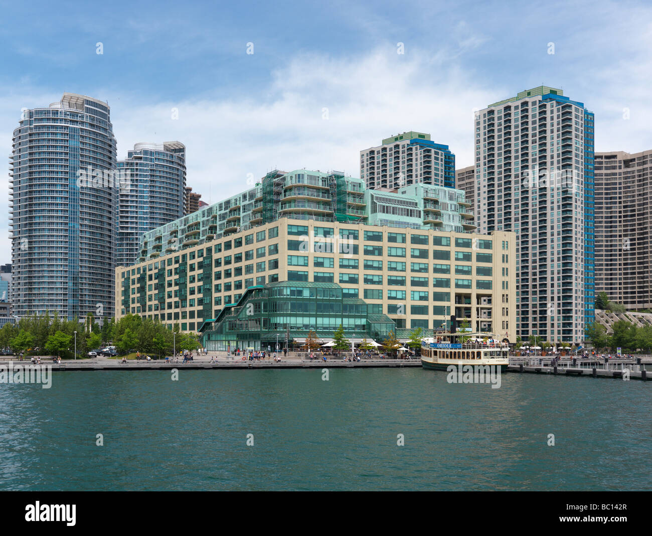 Queens Quay Terminal luxury condo building at Toronto Harbourfront Stock Photo