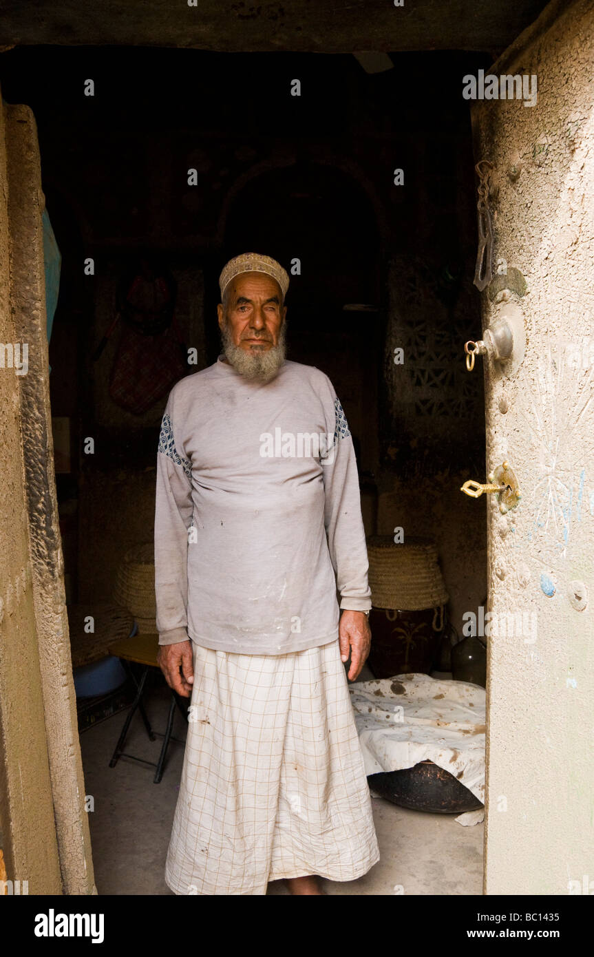 Villager in the village of Al Shareija in Al Jabal El Akhdar region Sultanate of Oman Stock Photo