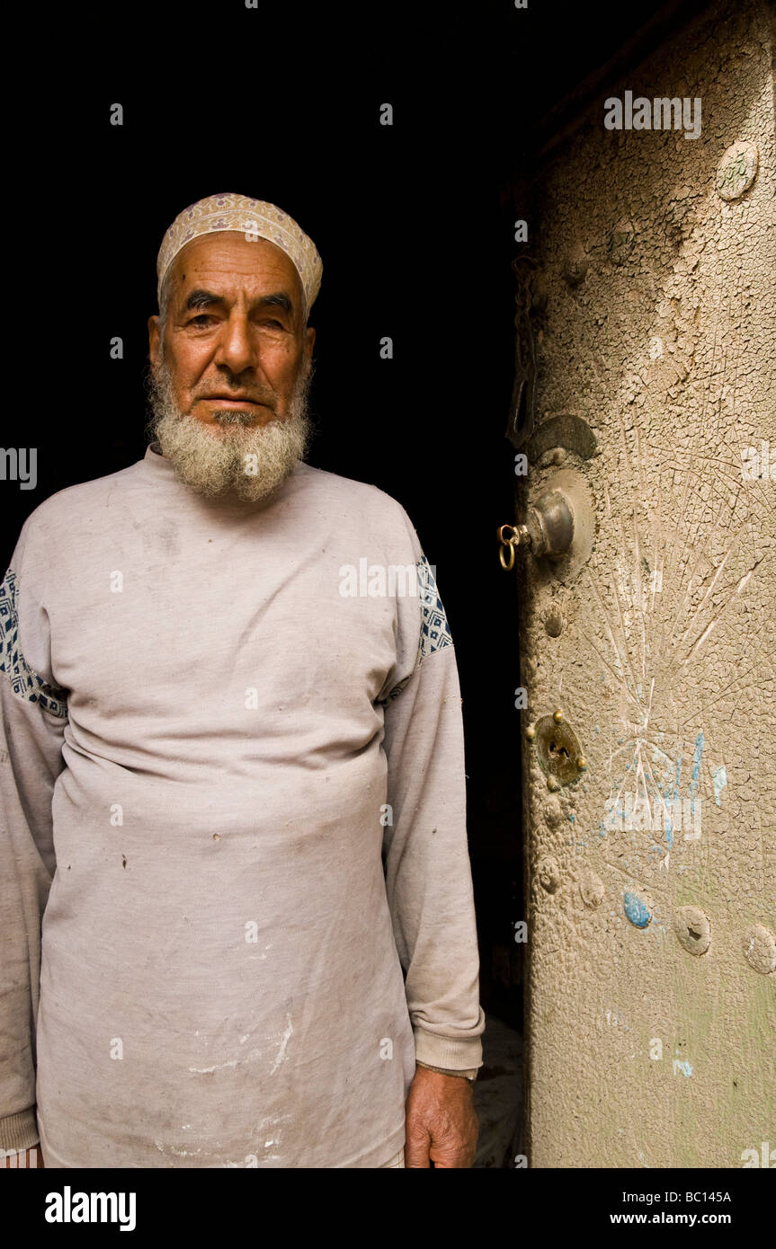 Villager in the village of Al Shareija in Al Jabal El Akhdar region Sultanate of Oman Stock Photo