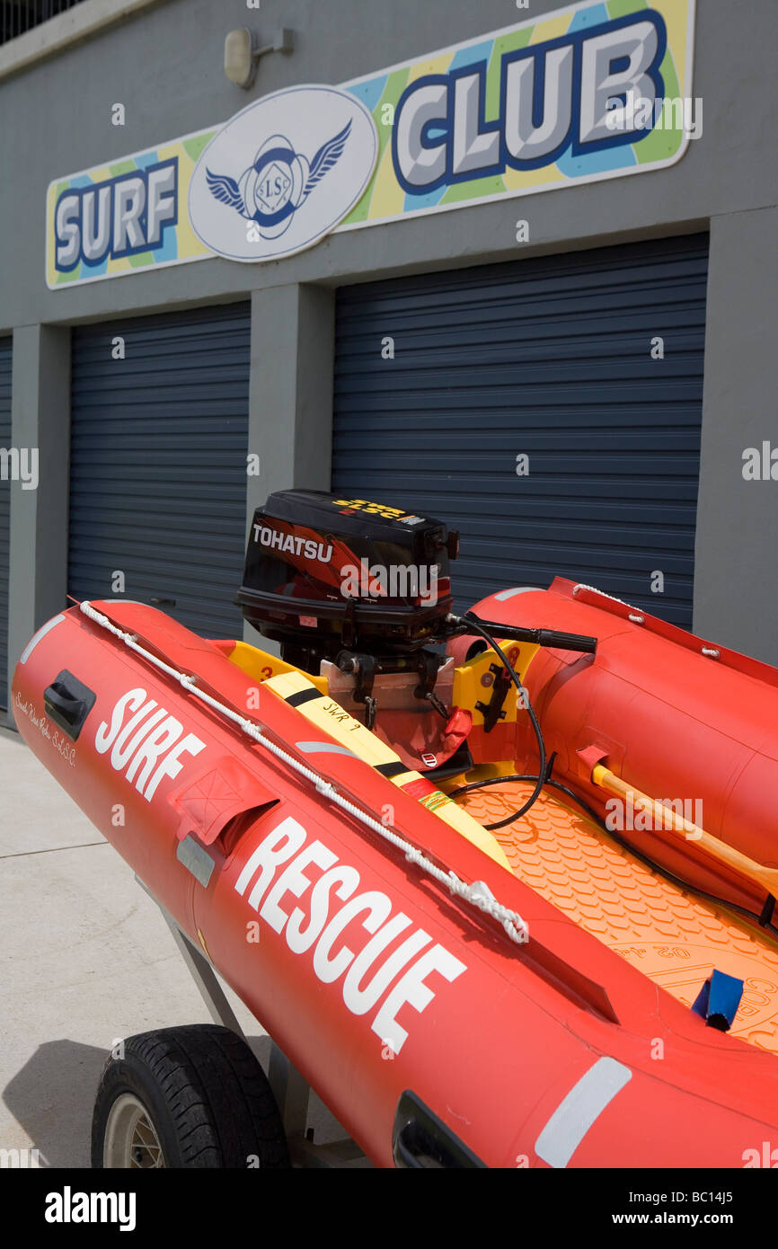 South West Rocks Surf Club and surf rescue dinghy Stock Photo - Alamy