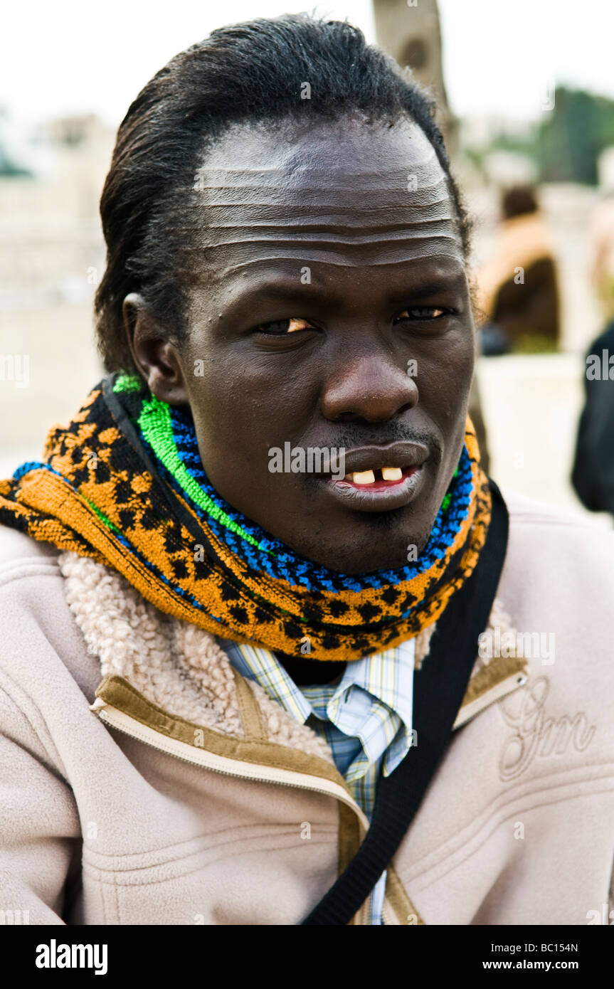 Portrait of a Nuer man. Stock Photo