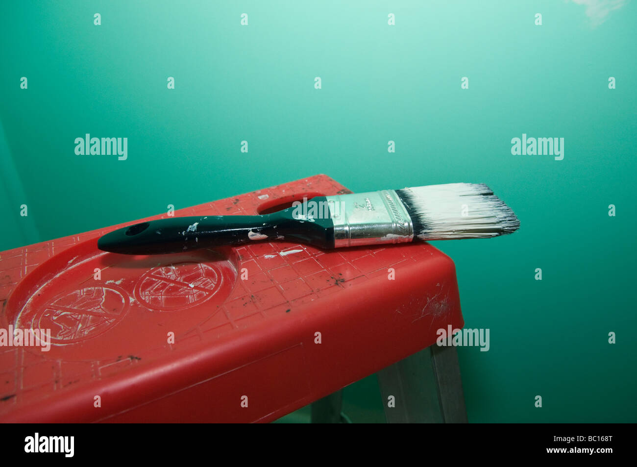 Wet paintbrush between uses Stock Photo Alamy