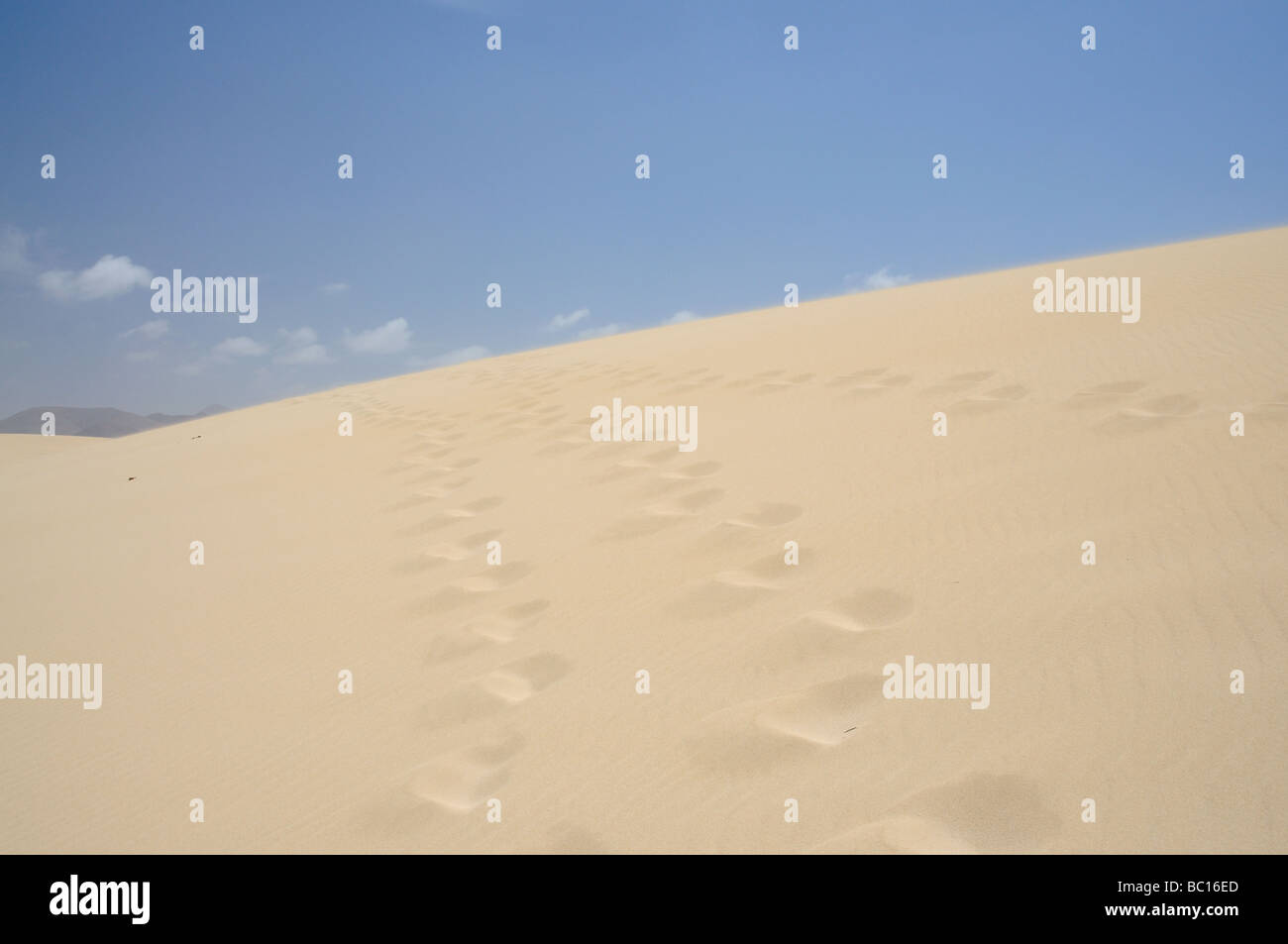 Dune at the Canary Island Fuerteventura, Spain Stock Photo