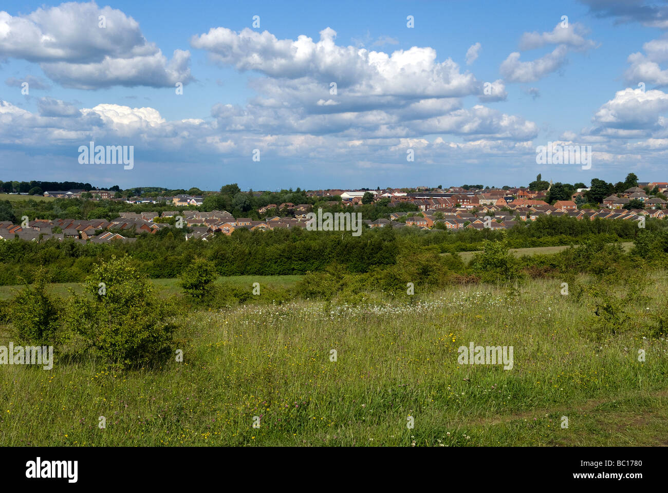 View of Dinnington from the site of the old colliery, South Yorkshire