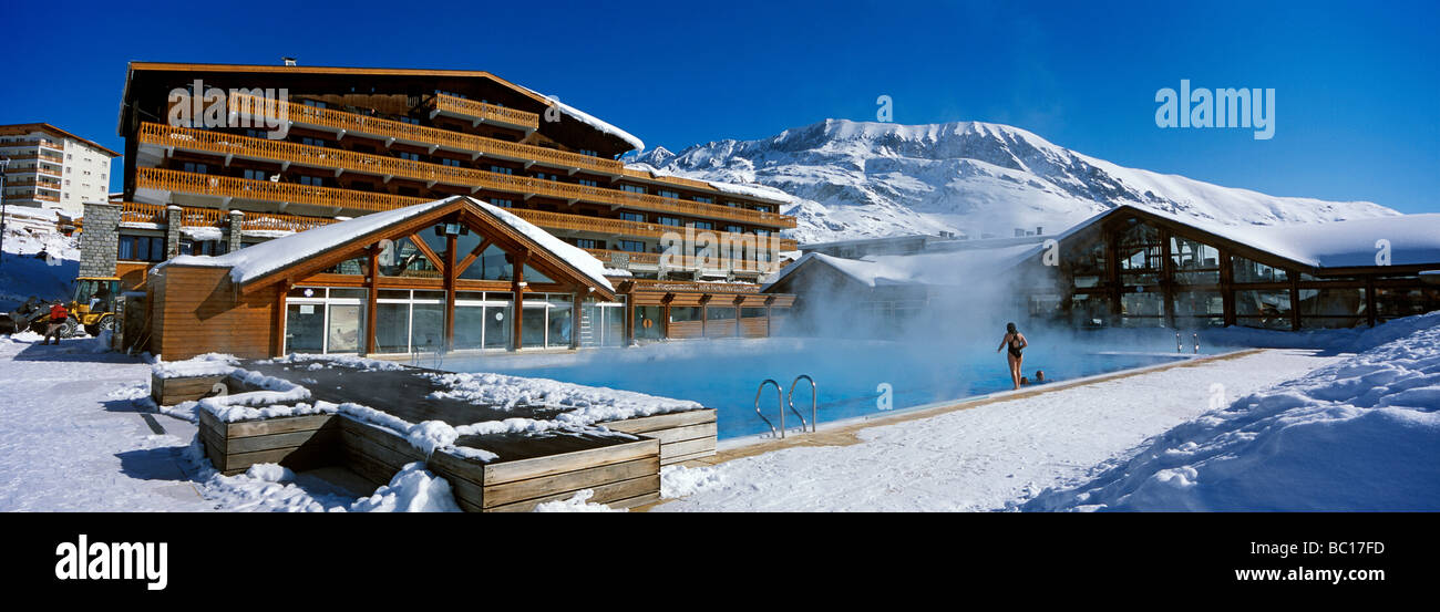 France, Isere , Alpe d'Huez, open air swimming pool Stock Photo - Alamy