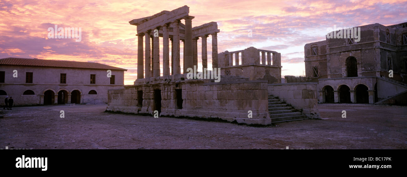 France, Bouches du Rhone, Marseille, iles du Frioul (Frioul islands), Ratonneau Island, Caroline Hospital, temple Stock Photo