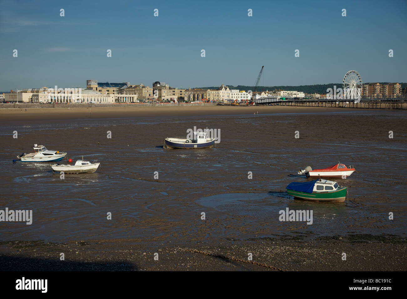 Low tide at Weston Super Mare Stock Photo Alamy