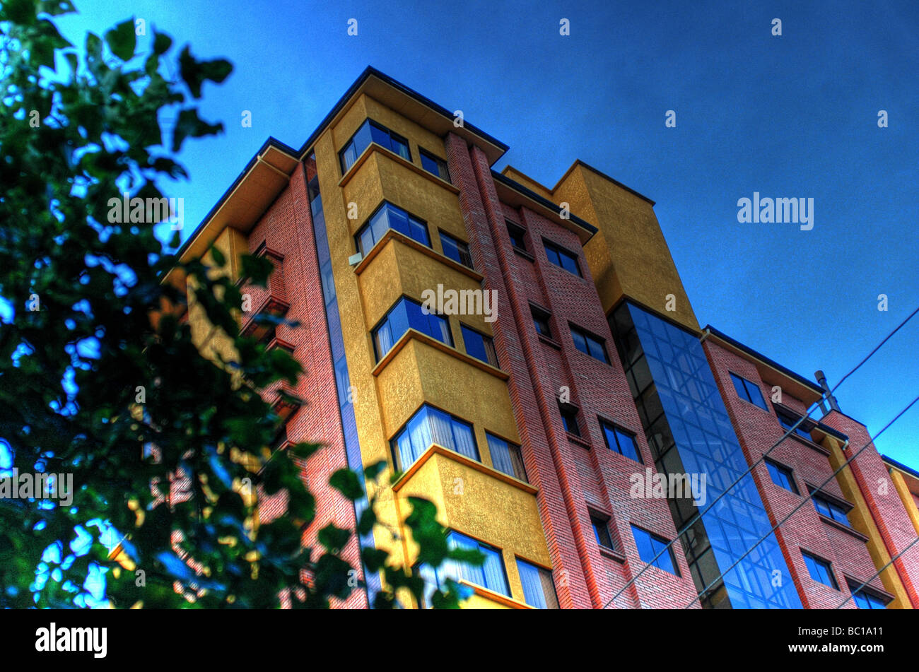 HDR Image of Apartment buildings in La Paz, Bolivia Stock Photo Alamy