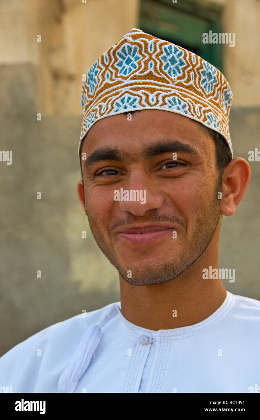 Young man city of Nizwa Sultanate of Oman Stock Photo