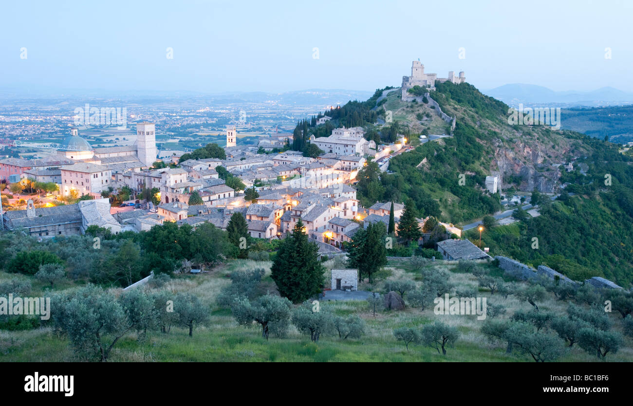 early morning in Assisi Umbria Italy Europe Stock Photo