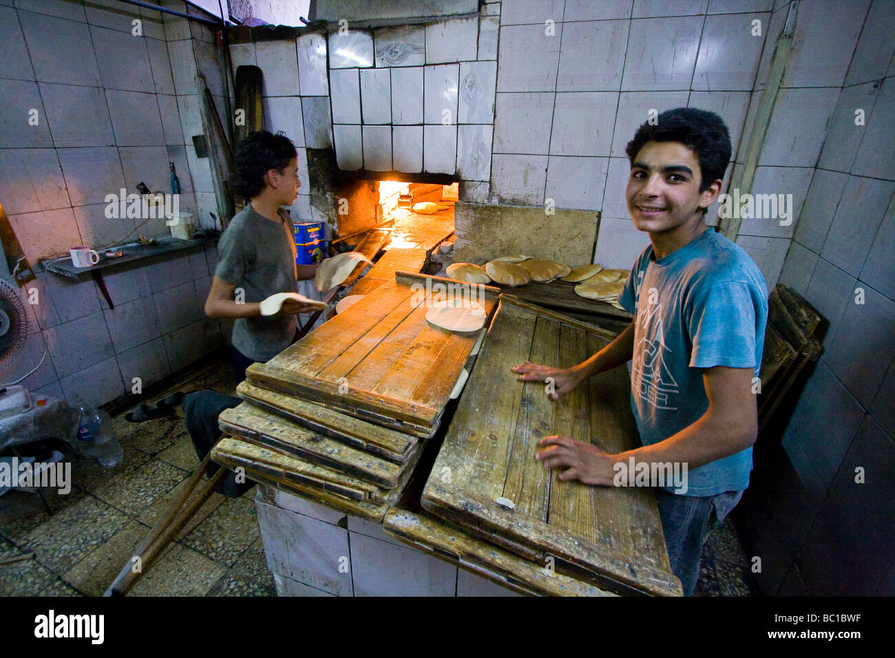 Bakery in Irbid Jordan Stock Photo
