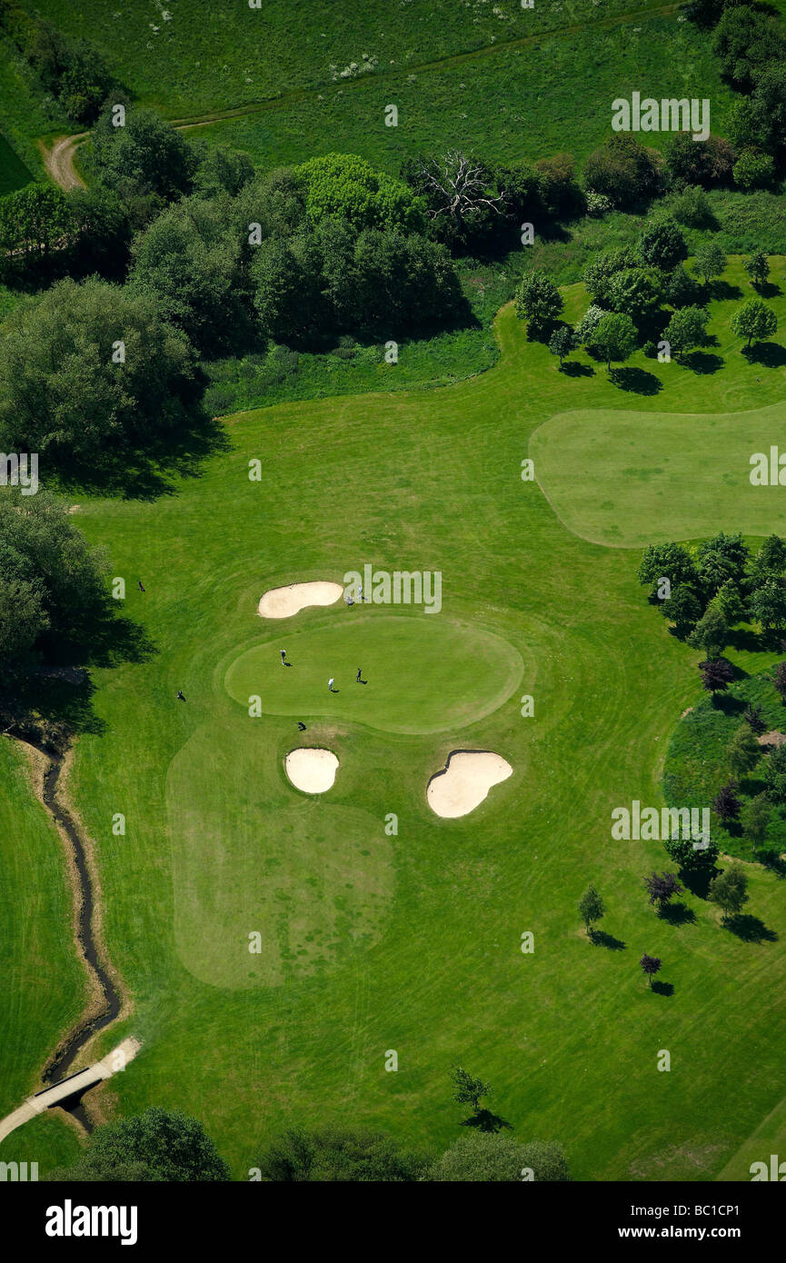 Green at Barlaston Golf Club, Stone Staffordshire, UK Stock Photo