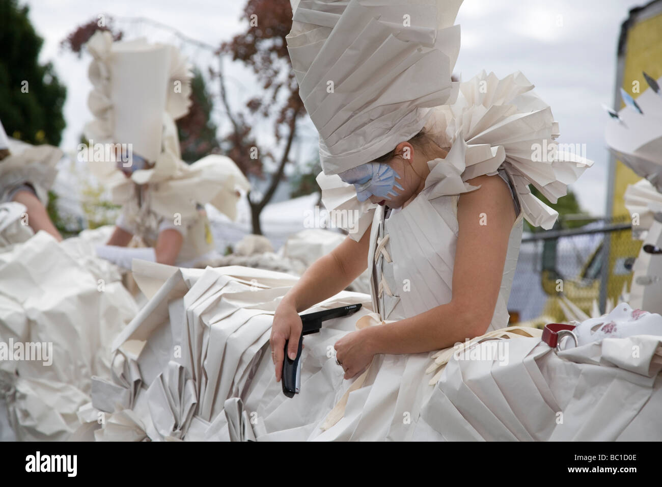 Ice Queens Ensemble preparing before the parade. The 21st Annual Summer
