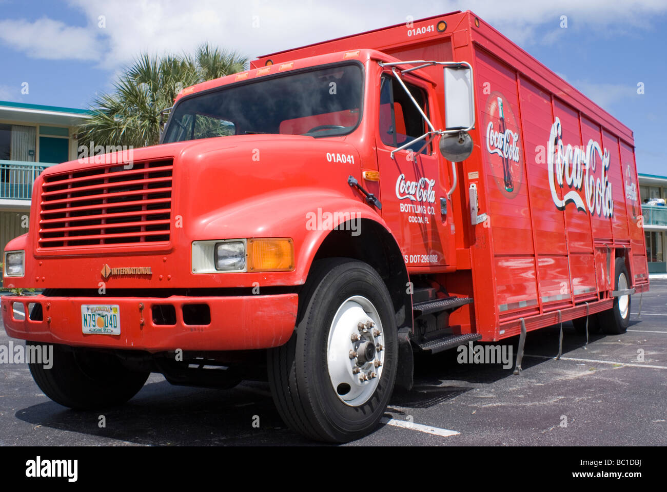 CocaCola delivery truck at Holiday Inn, Cocoa Beach, Florida Stock Photo Alamy