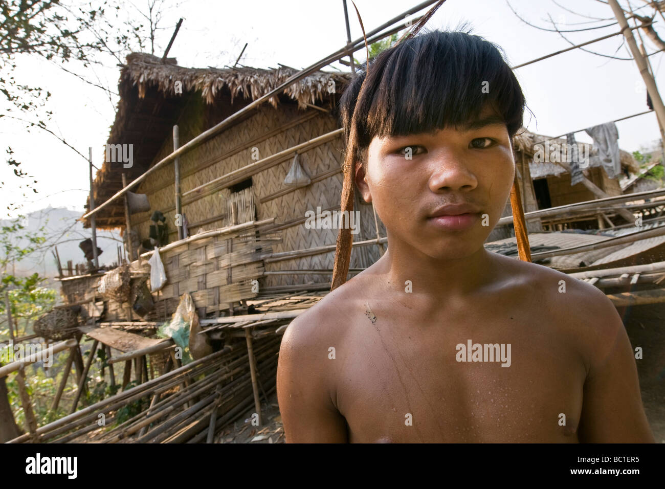 bangladesh surrounding of bandarban tripura tribe Stock Photo