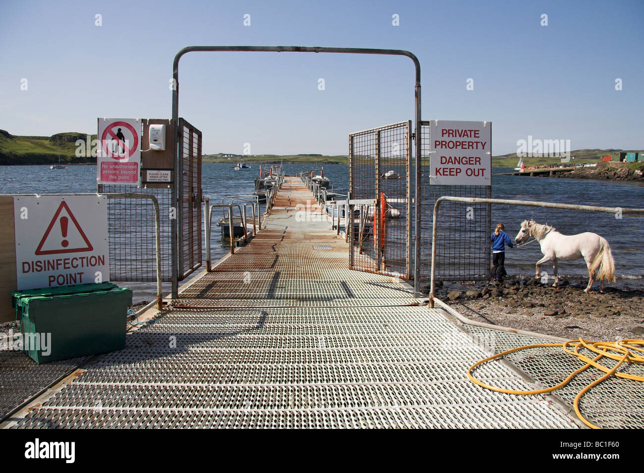 Fish farming, Isle of Skye, Inner Hebrides, West Coast of Scotland, UK Stock Photo