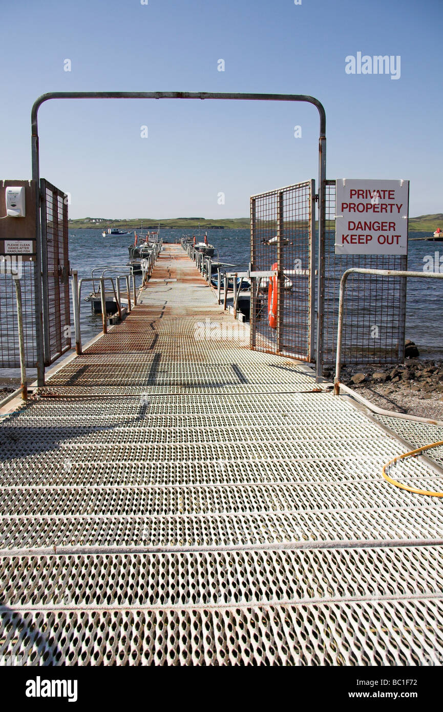 Fish farming, Isle of Skye, Inner Hebrides, West Coast of Scotland, UK Stock Photo
