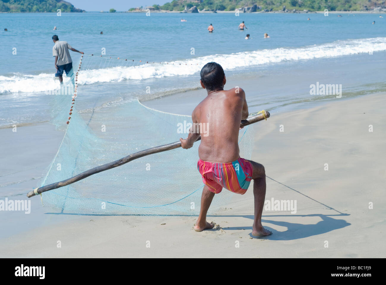 Fishing in Goa (Palolem beach Stock Photo - Alamy
