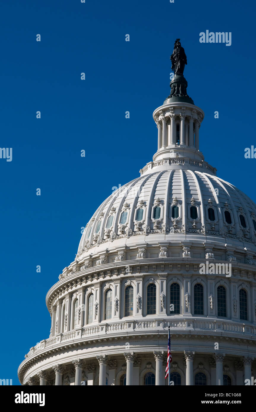 United States Capitol Building with Beautiful Blue Sky Stock Photo Alamy
