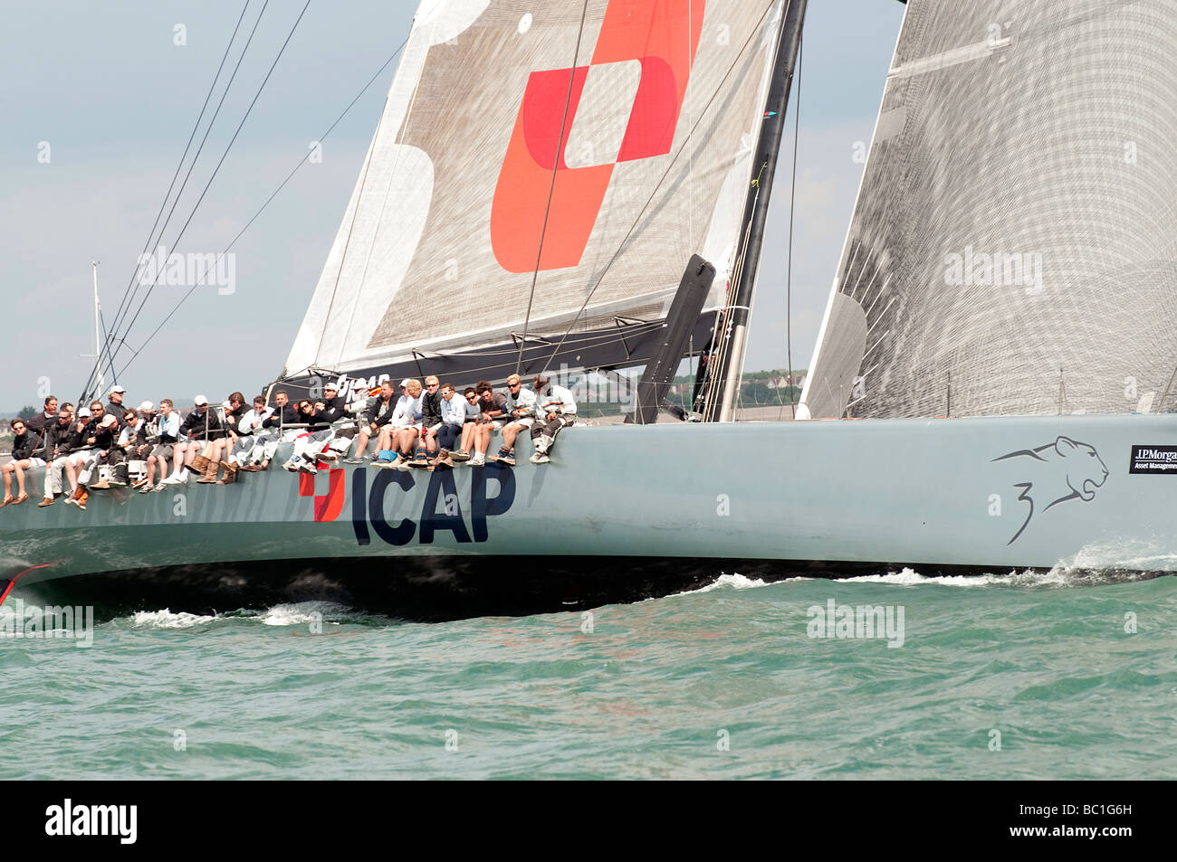 Round the Island Race 2009 ICAP Leopard 3 Stock Photo