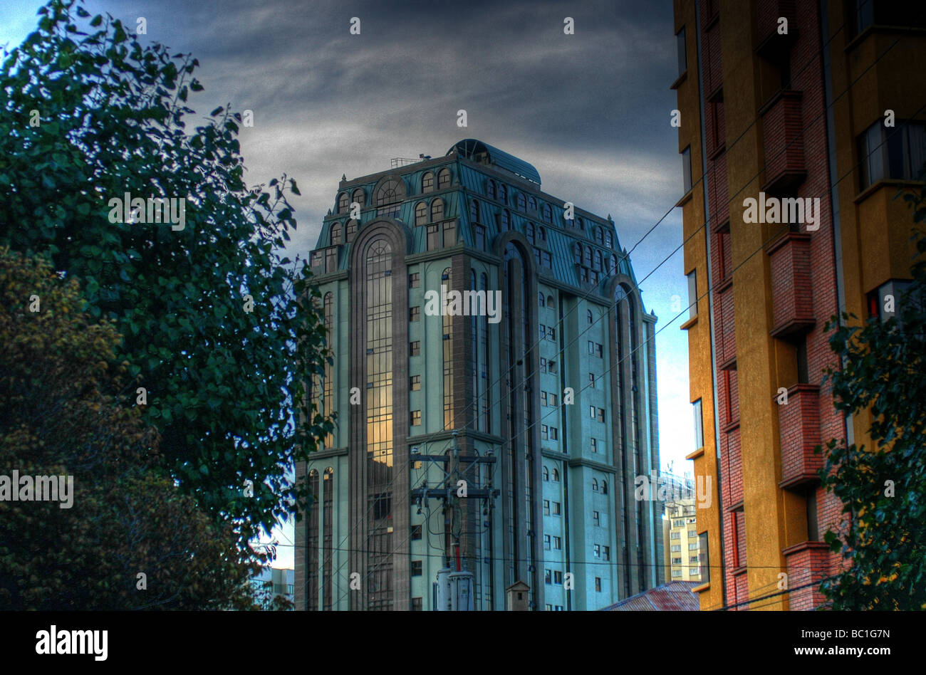 HDR Image of Apartment buildings in La Paz, Bolivia Stock Photo - Alamy