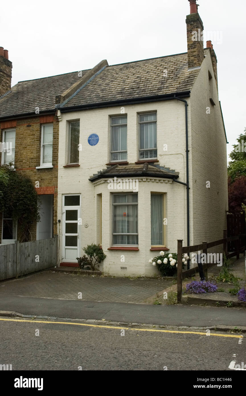 The house in Bromley, South London, previously occupied by Prince Peter Kropotkin, one of the first anarchists. Stock Photo