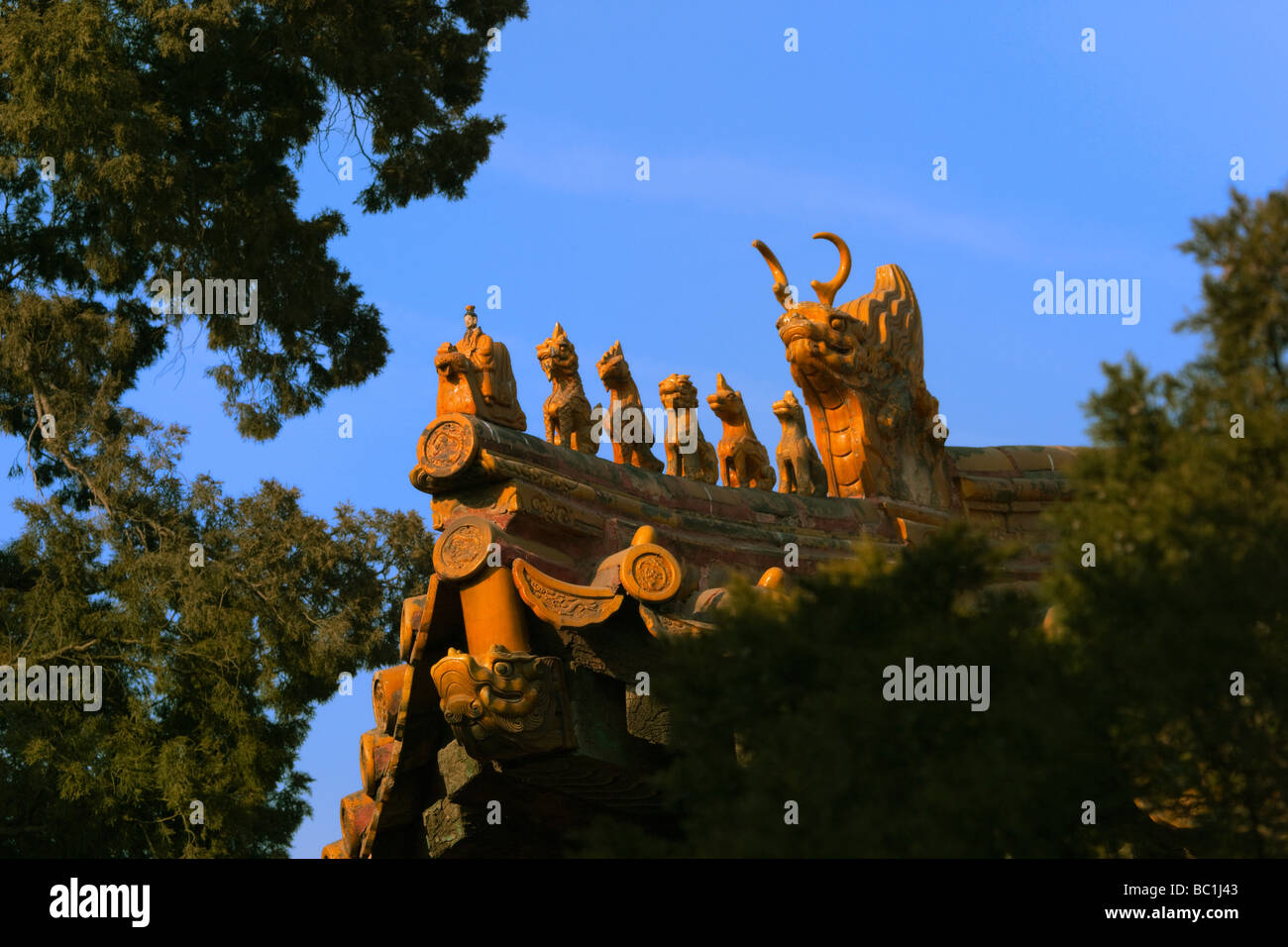 Ancient architecture Forbidden City Beijing China Stock Photo