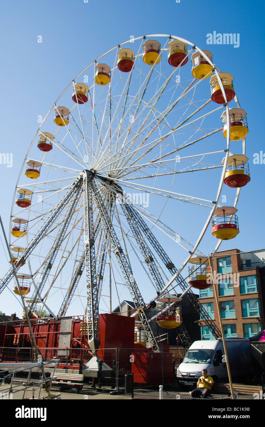Big wheel at Gloucester historic docks Stock Photo - Alamy