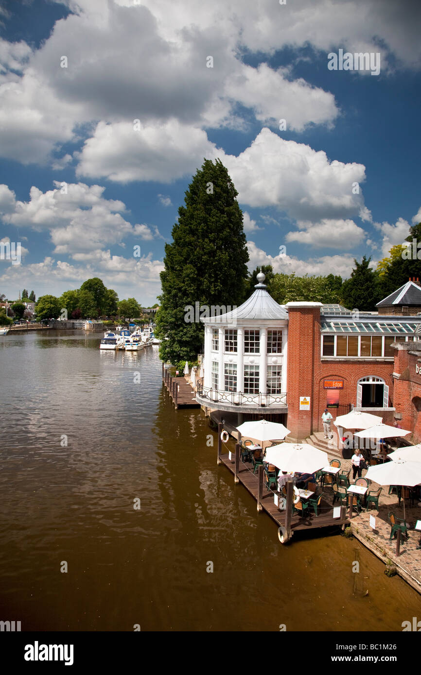 The River Thames from Hampton Court Bridge Middlesex Stock Photo Alamy