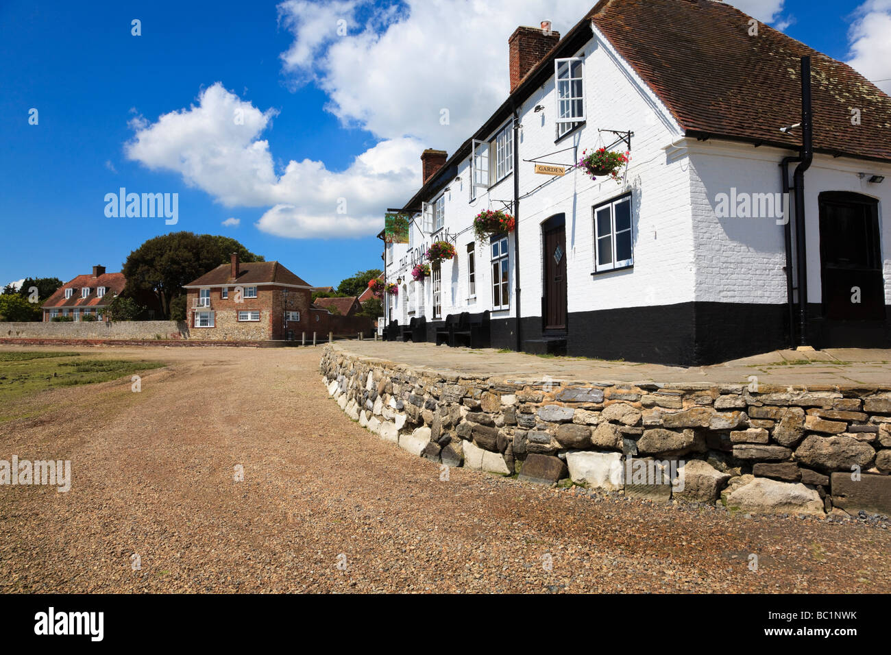 The attractive pub 'The Royal Oak' in the village of Langstone on the edge of Chichester Harbour Stock Photo