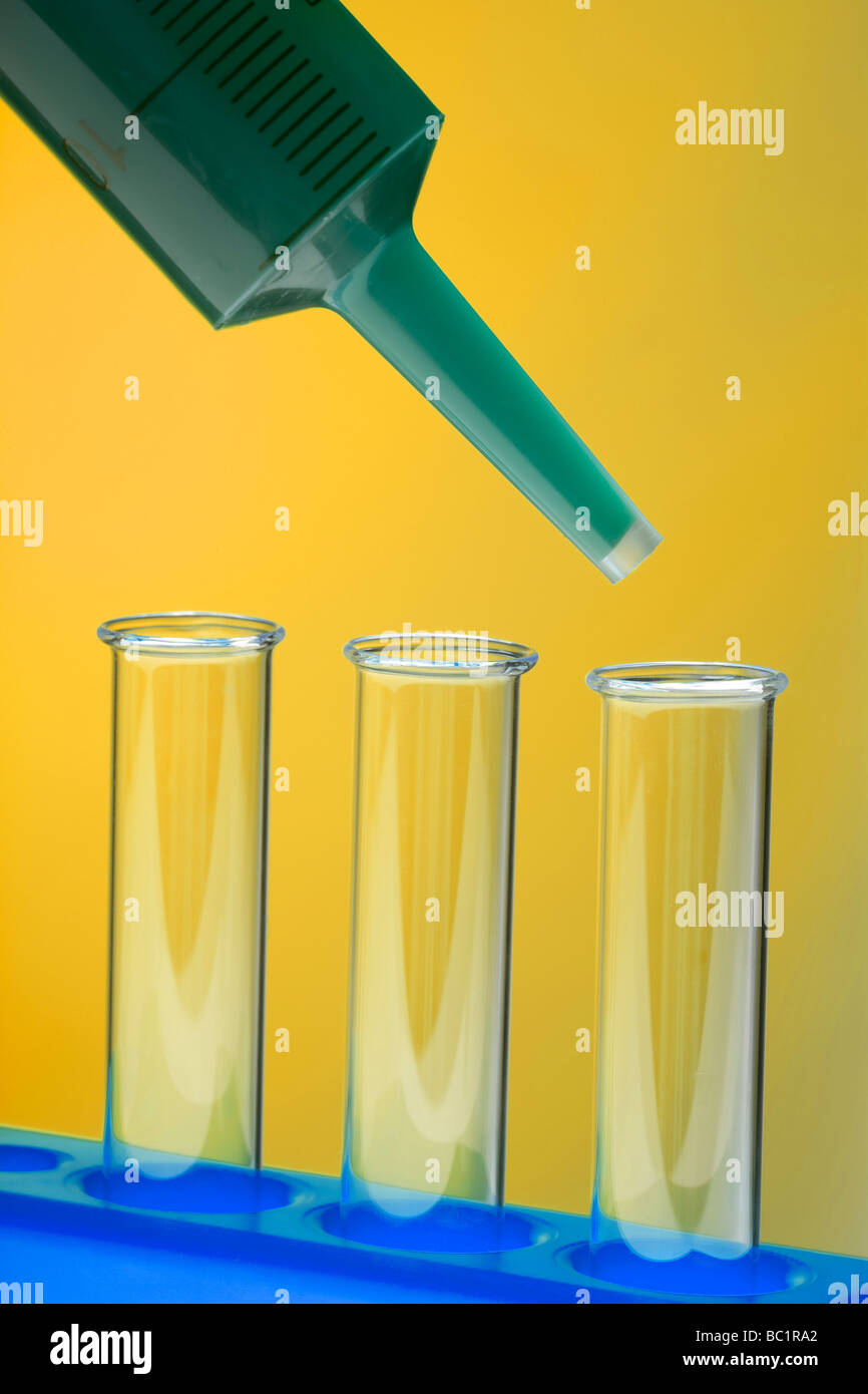 Flasks in the chemical laboratory Stock Photo Alamy