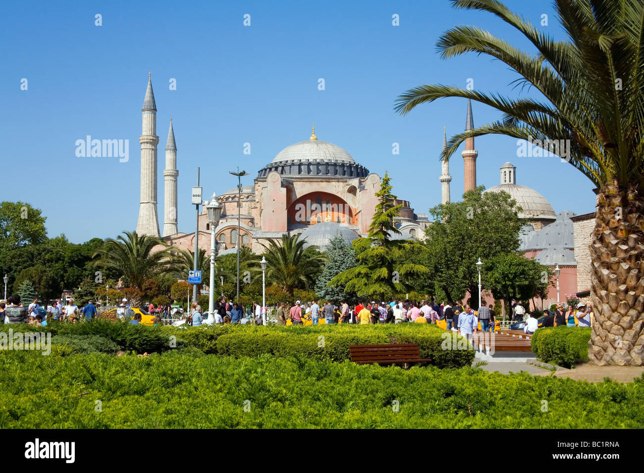 The Hagia Sophia Church at Sultanahmet Istanbul Stock Photo