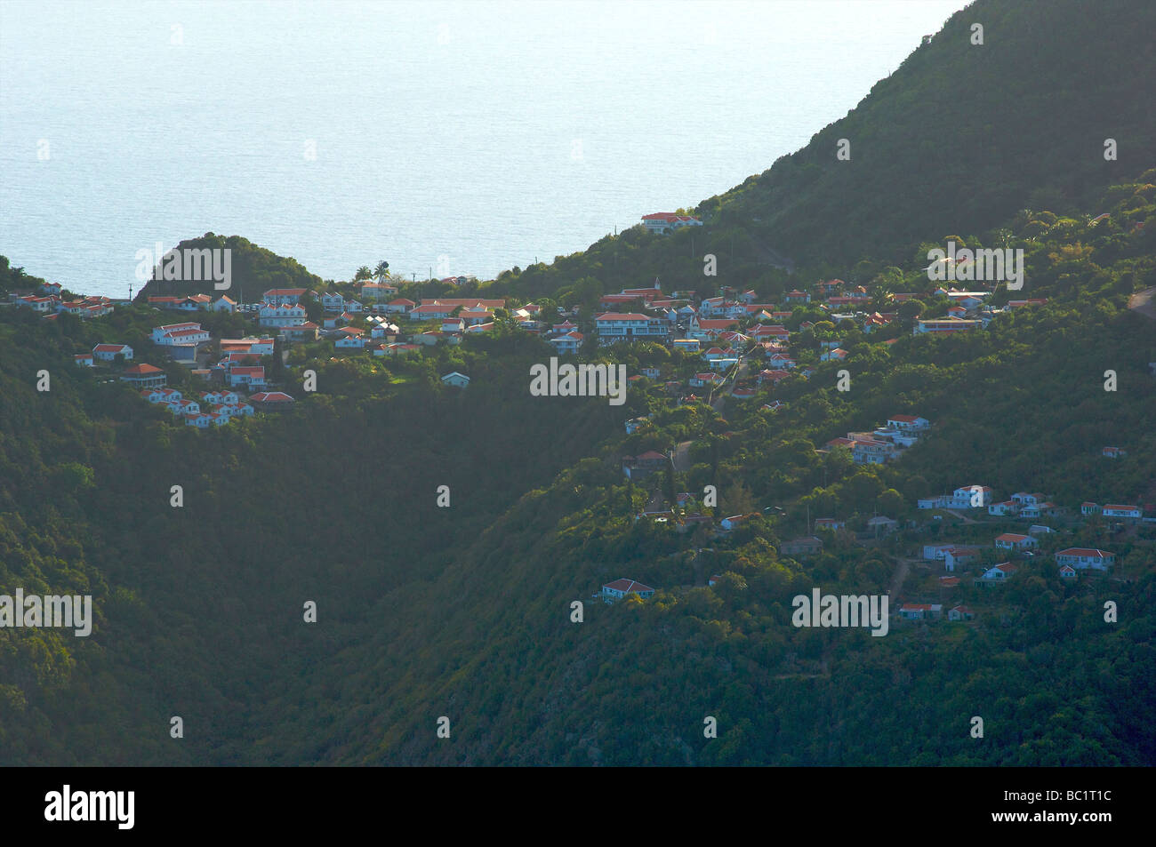 Saba aerial view Stock Photo