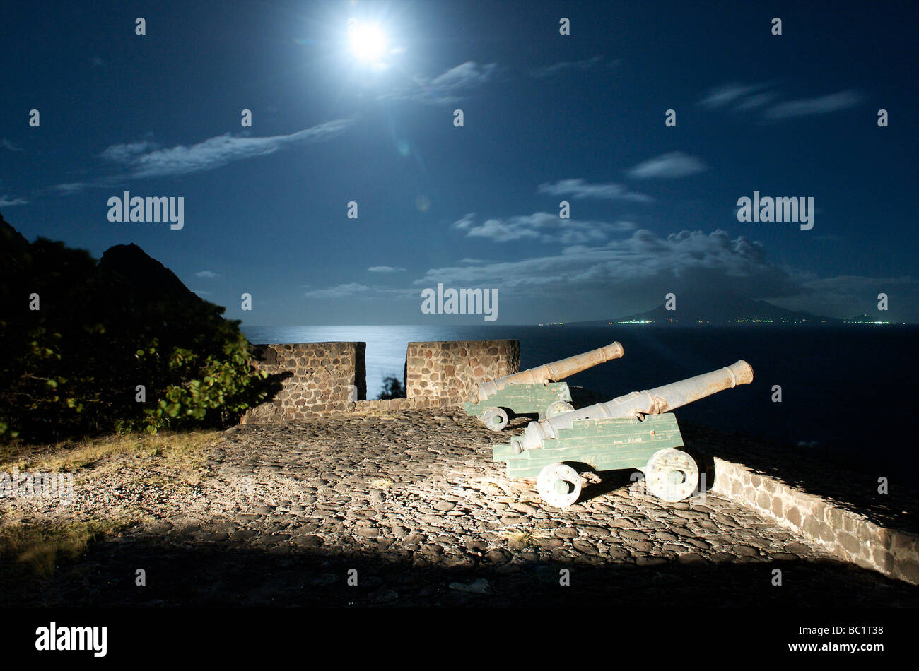 Sint Eustatius Fort de Windt Stock Photo