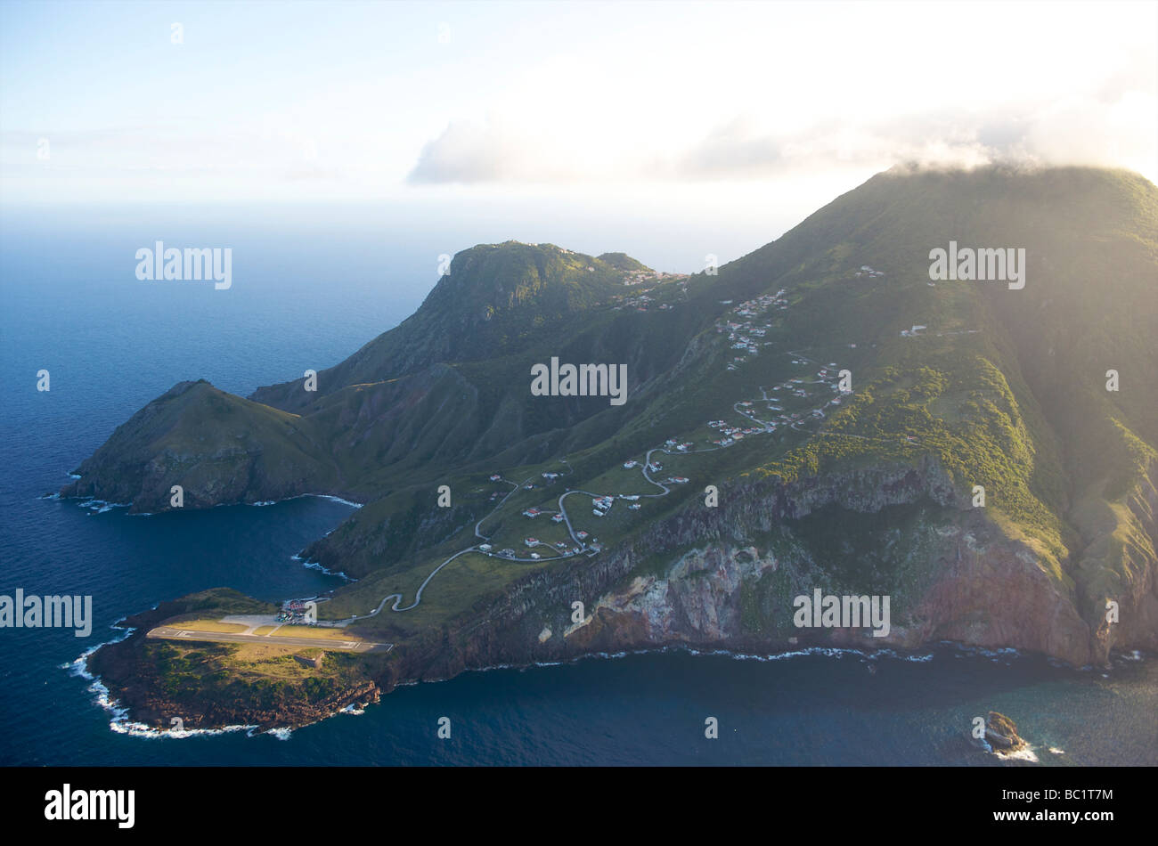 Saba aerial view Stock Photo