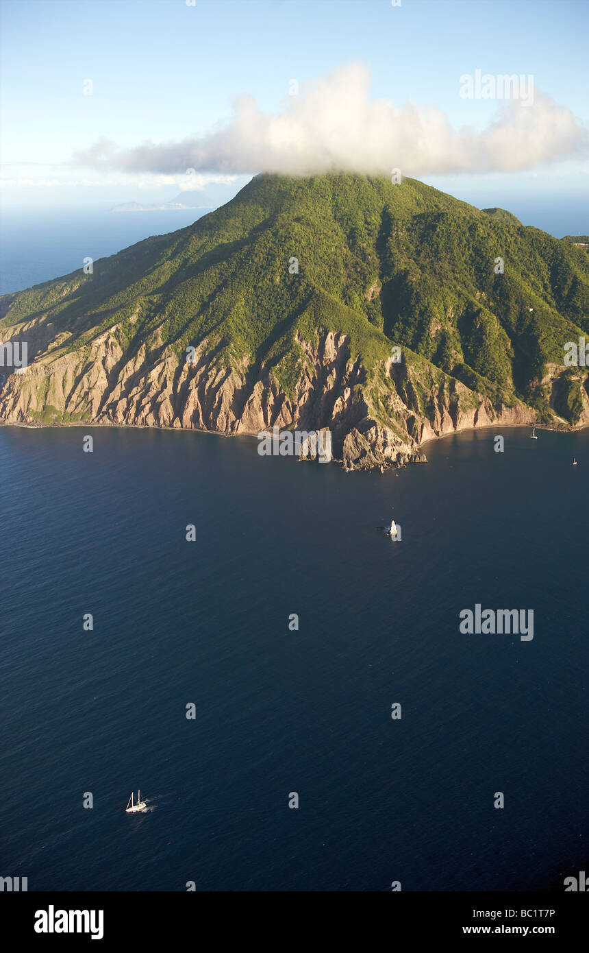 Saba aerial view Stock Photo