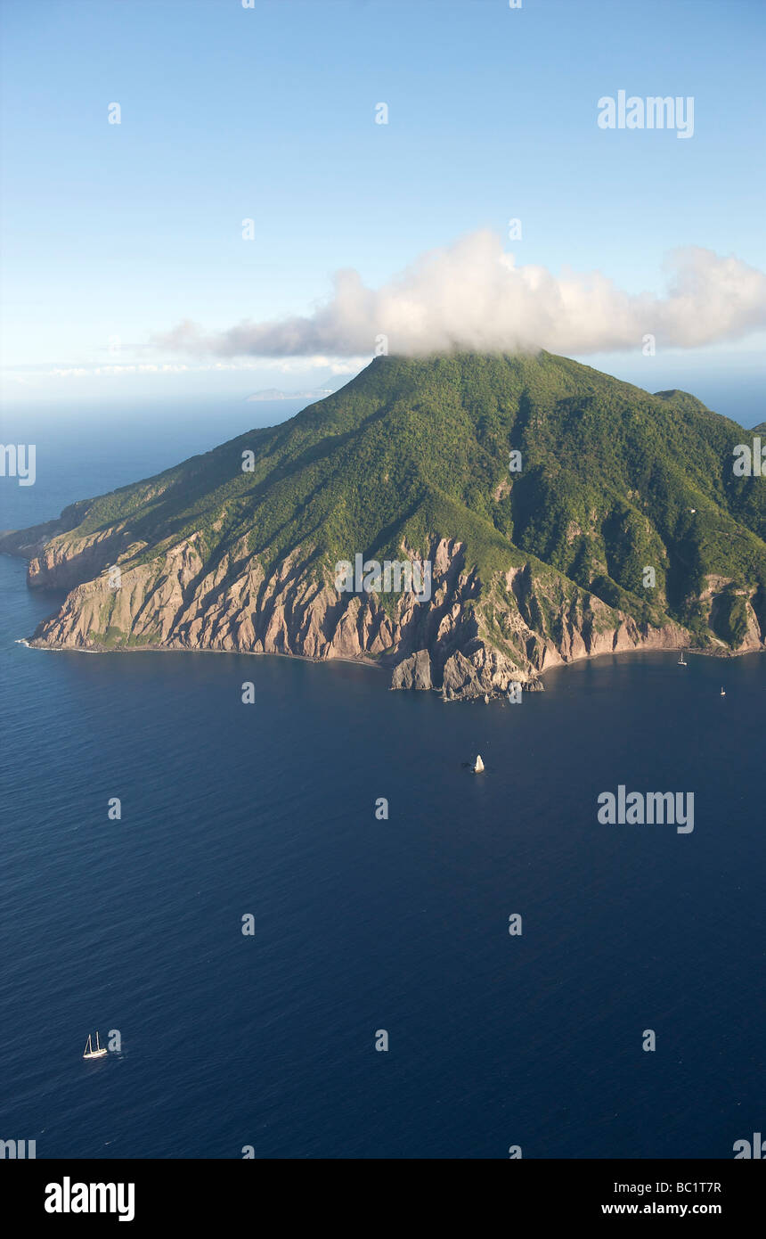 Saba aerial view Stock Photo