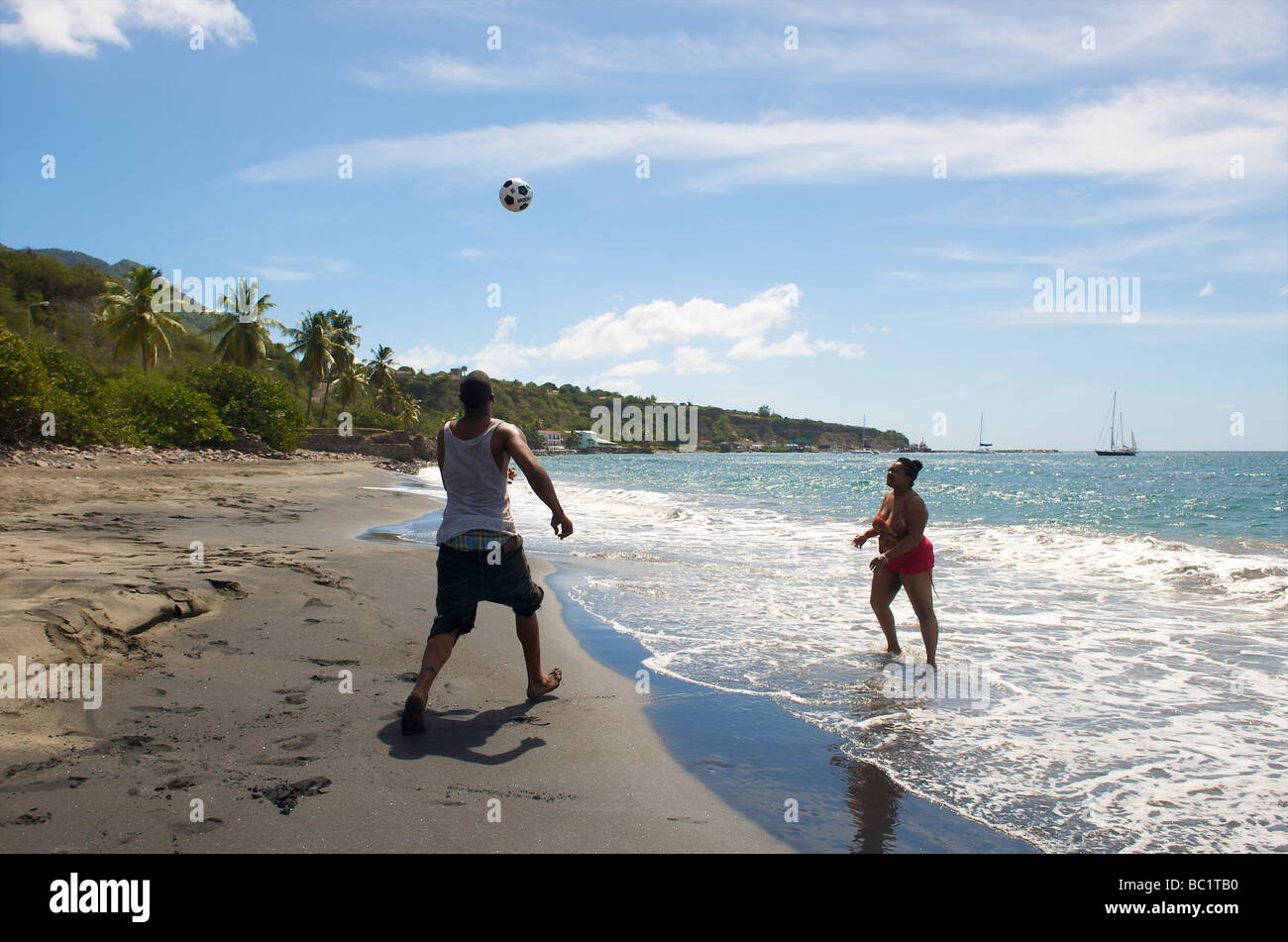 Sint Eustatius Oranje beach of Oranjestad Stock Photo Alamy