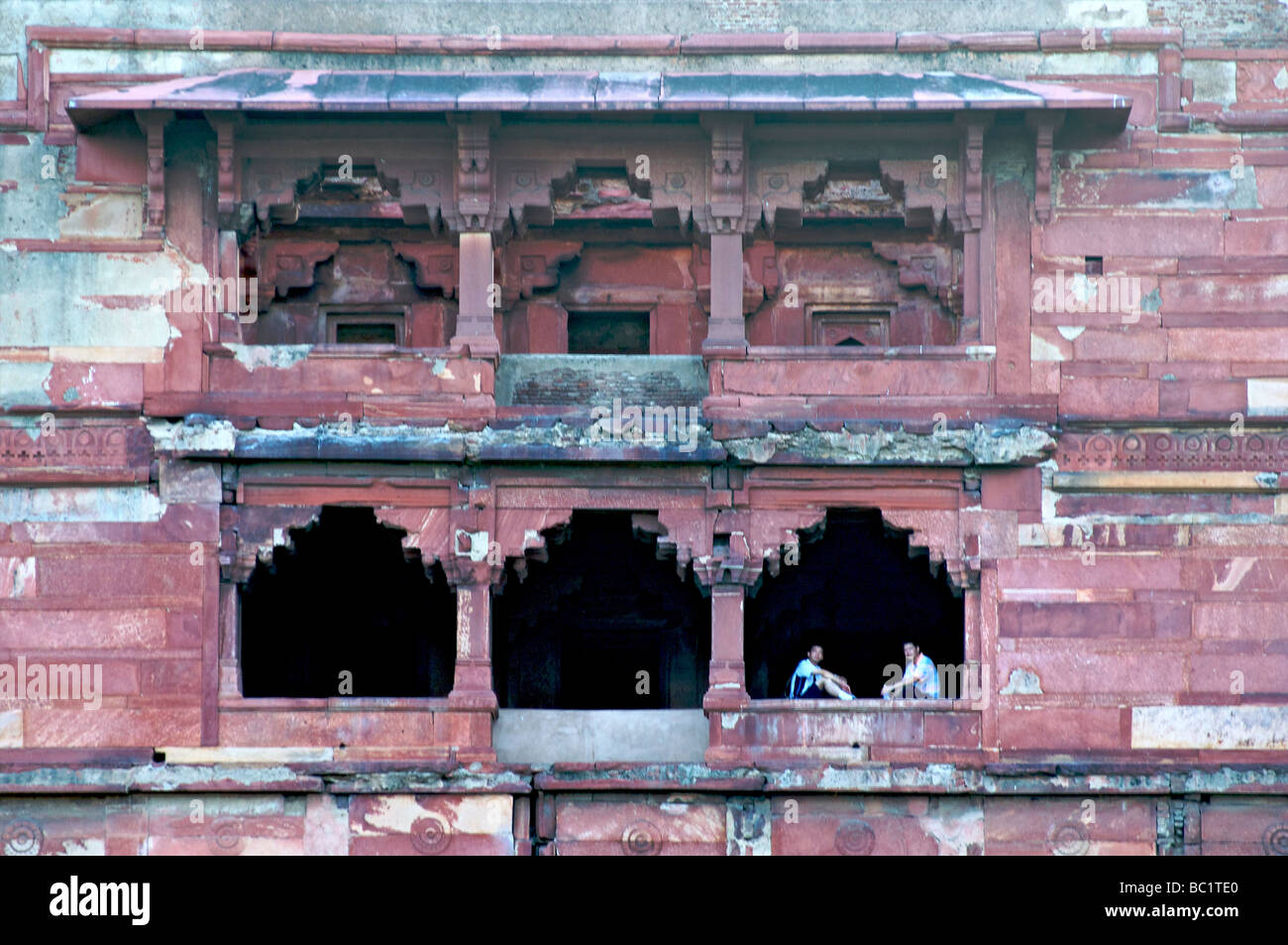 India Agra red fort Stock Photo