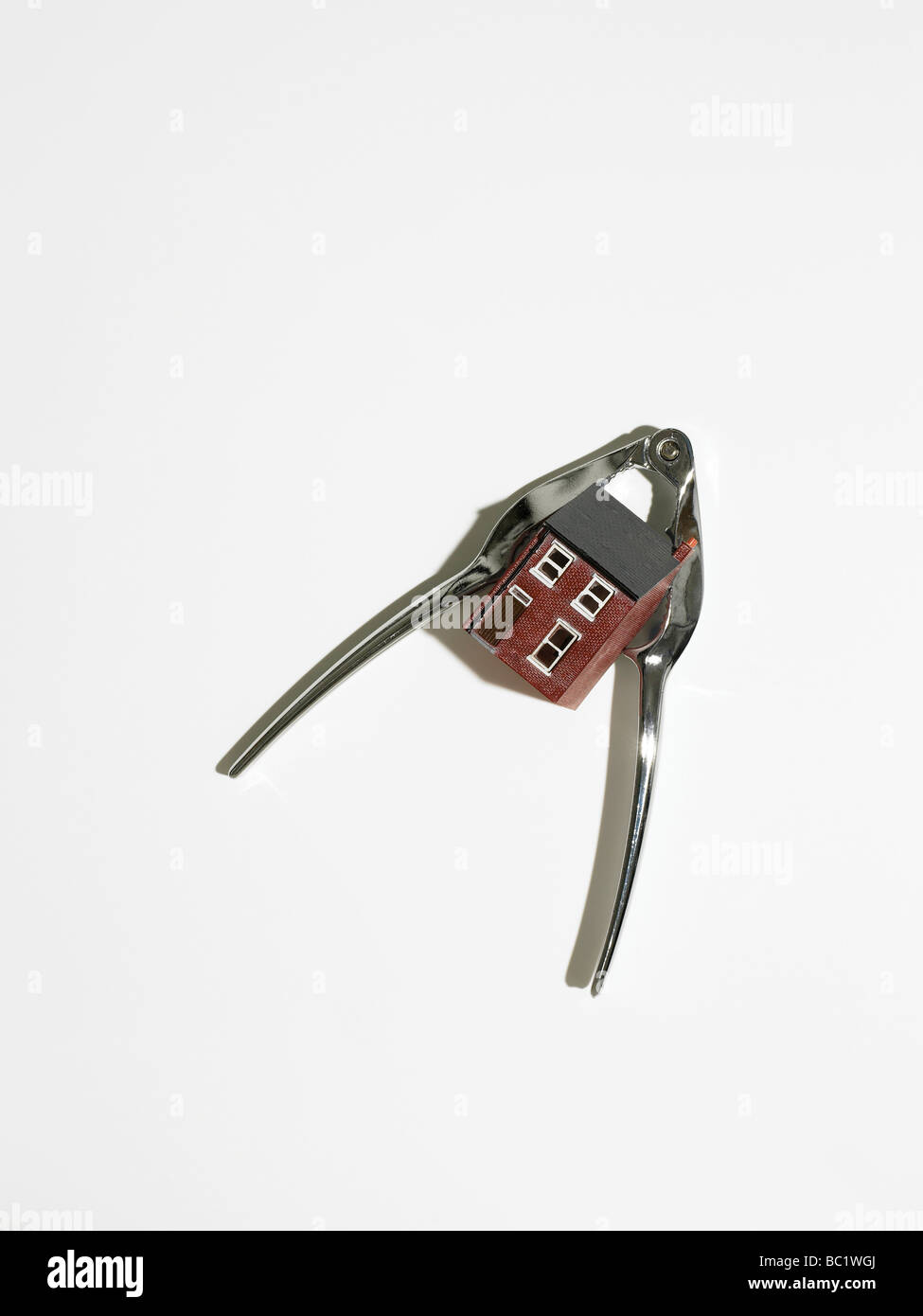 model house in nut cracker Stock Photo