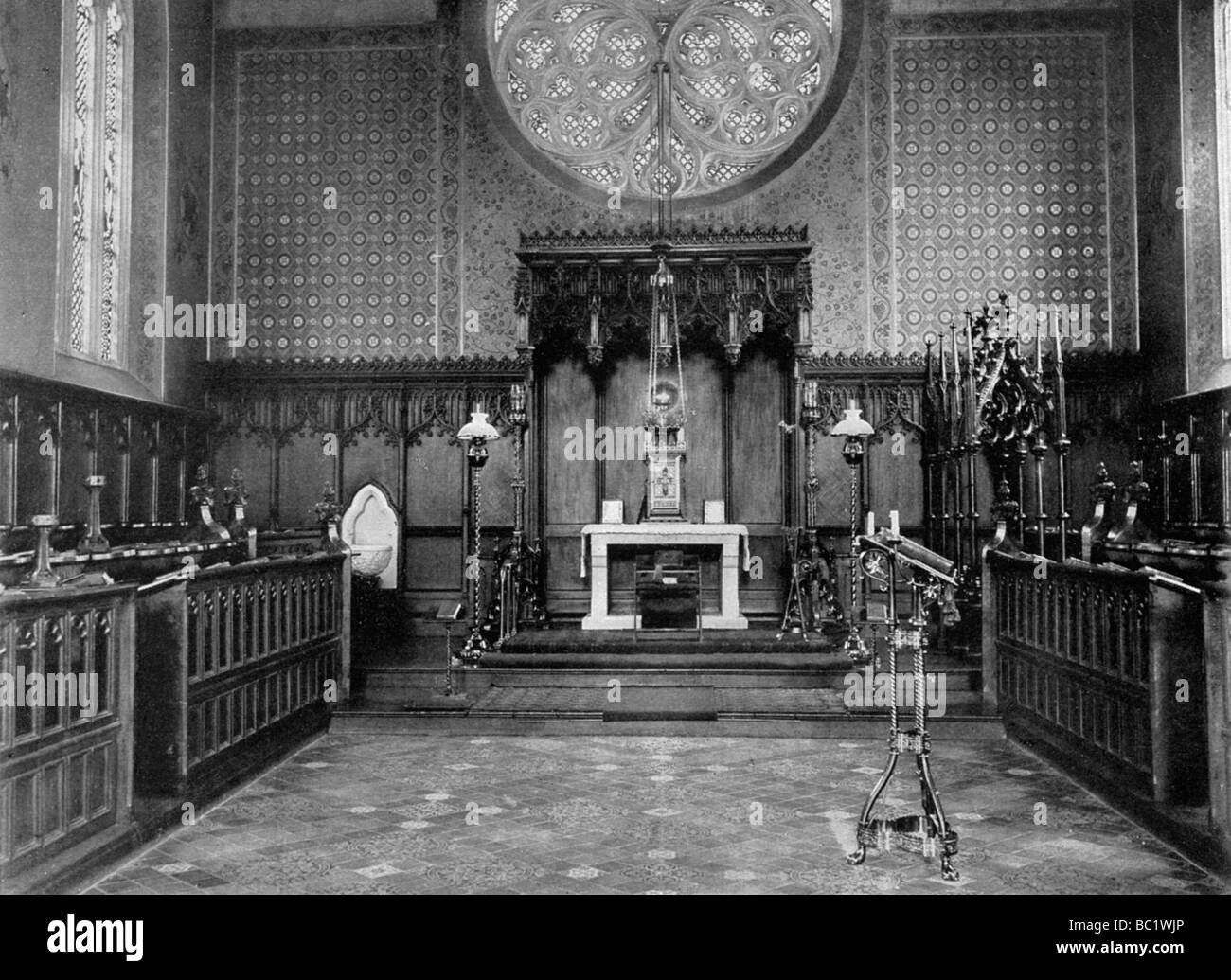 The Chancel, Catholic Apostolic Church, Albury Park, Surrey, 1904. Artist: Unknown Stock Photo