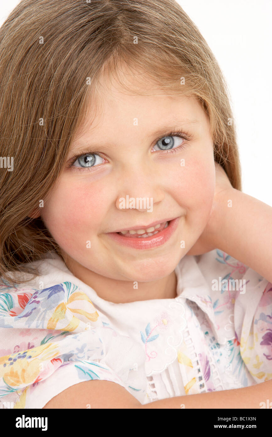 Portrait Of Smiling Young Girl Stock Photo - Alamy