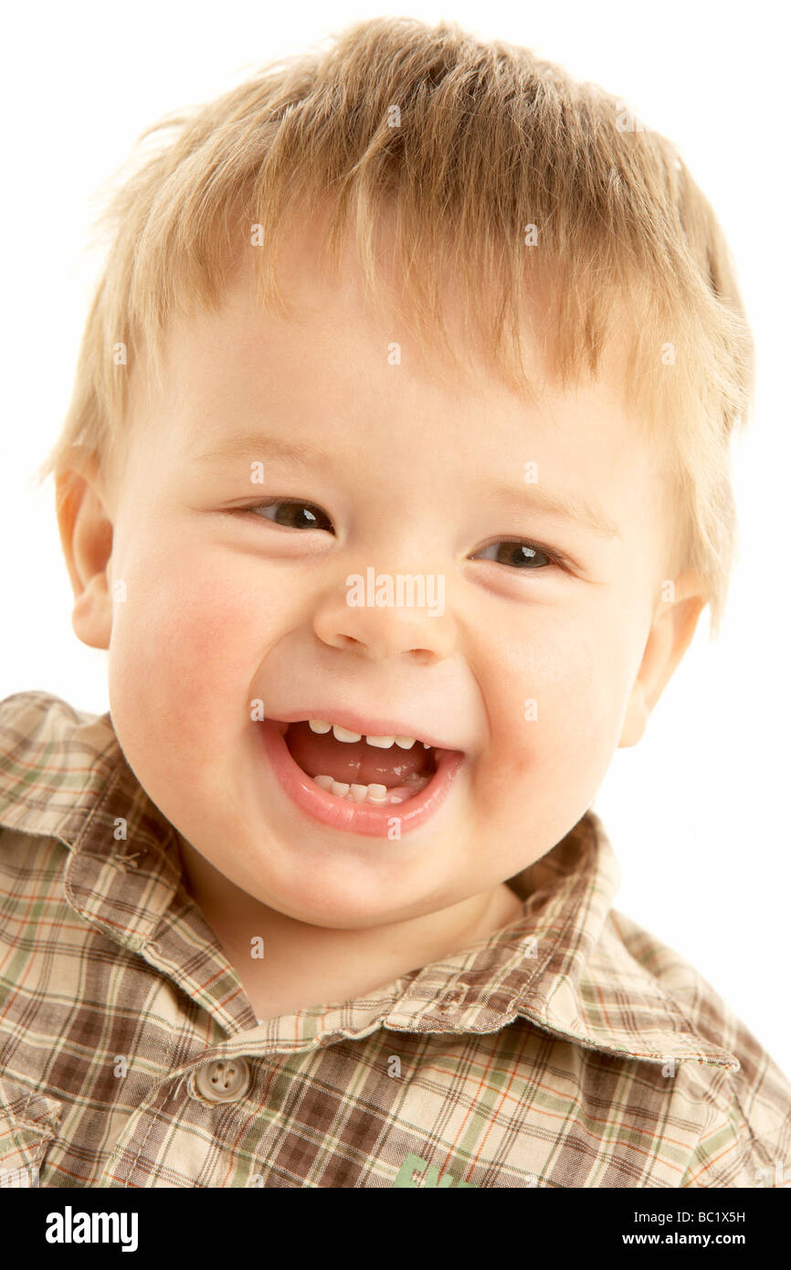 Portraigt Of Laughing Toddler Stock Photo