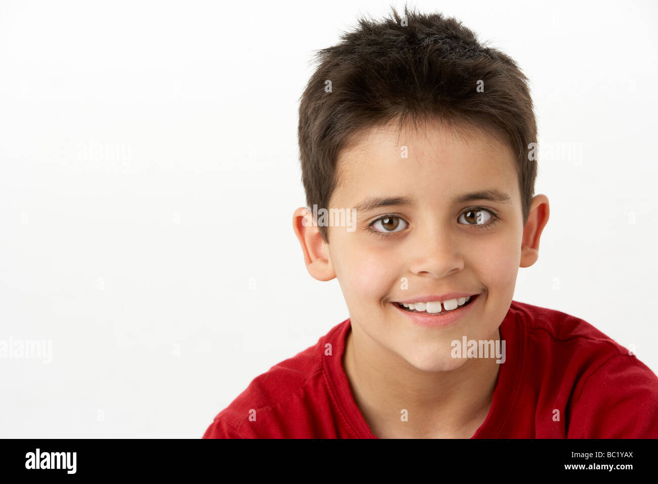 Portrait Of Smiling Young Boy Stock Photo - Alamy