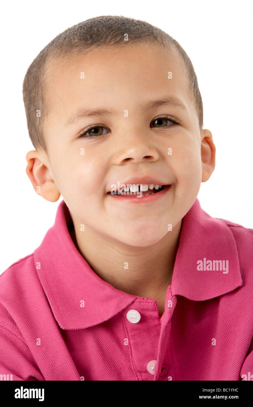 Portrait Of Smiling Young Boy Stock Photo - Alamy