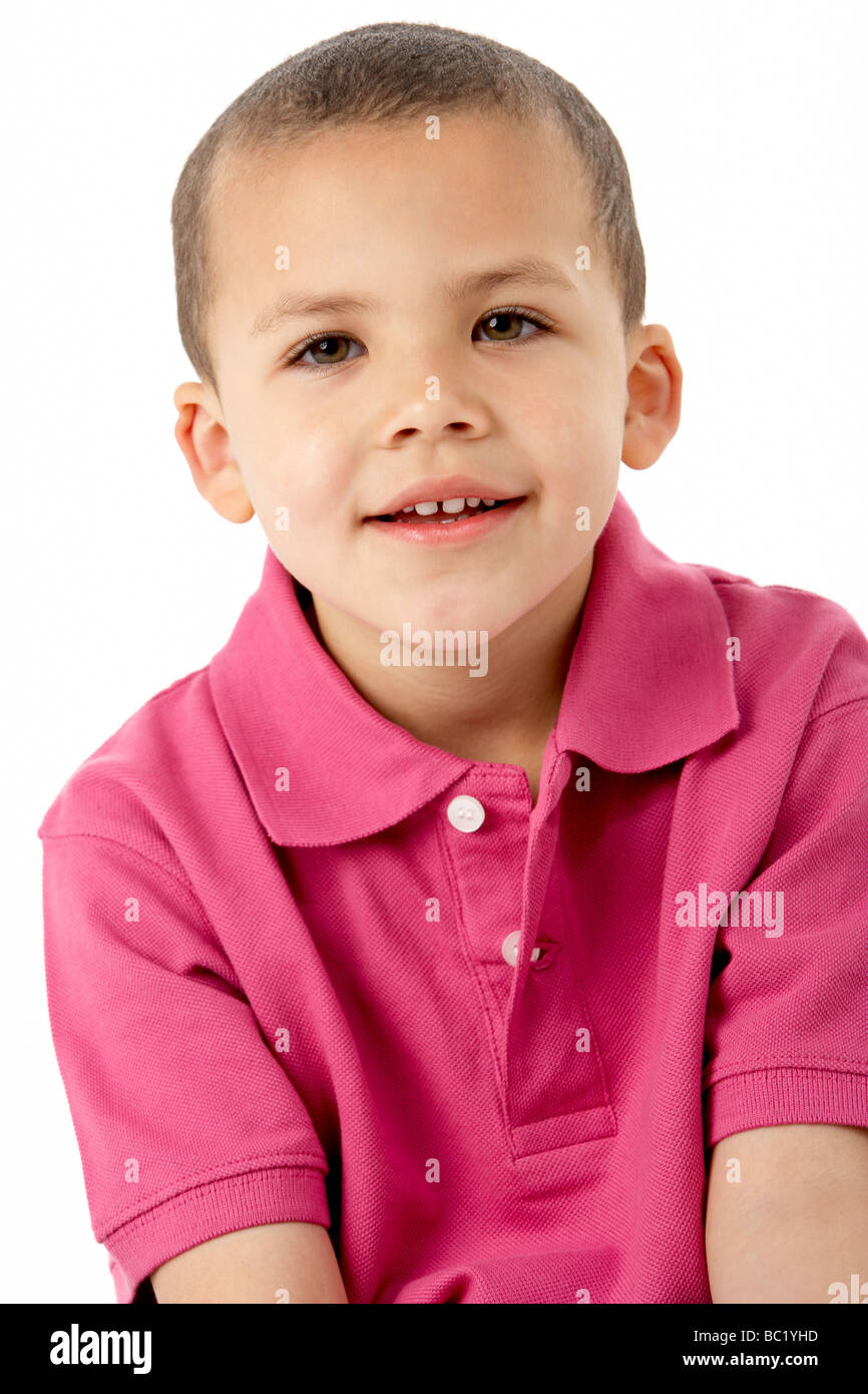 Portrait Of Smiling Young Boy Stock Photo - Alamy